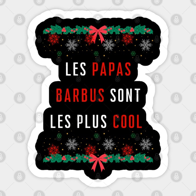 Papa barbu barbe mari cool cadeau Sticker by click2print